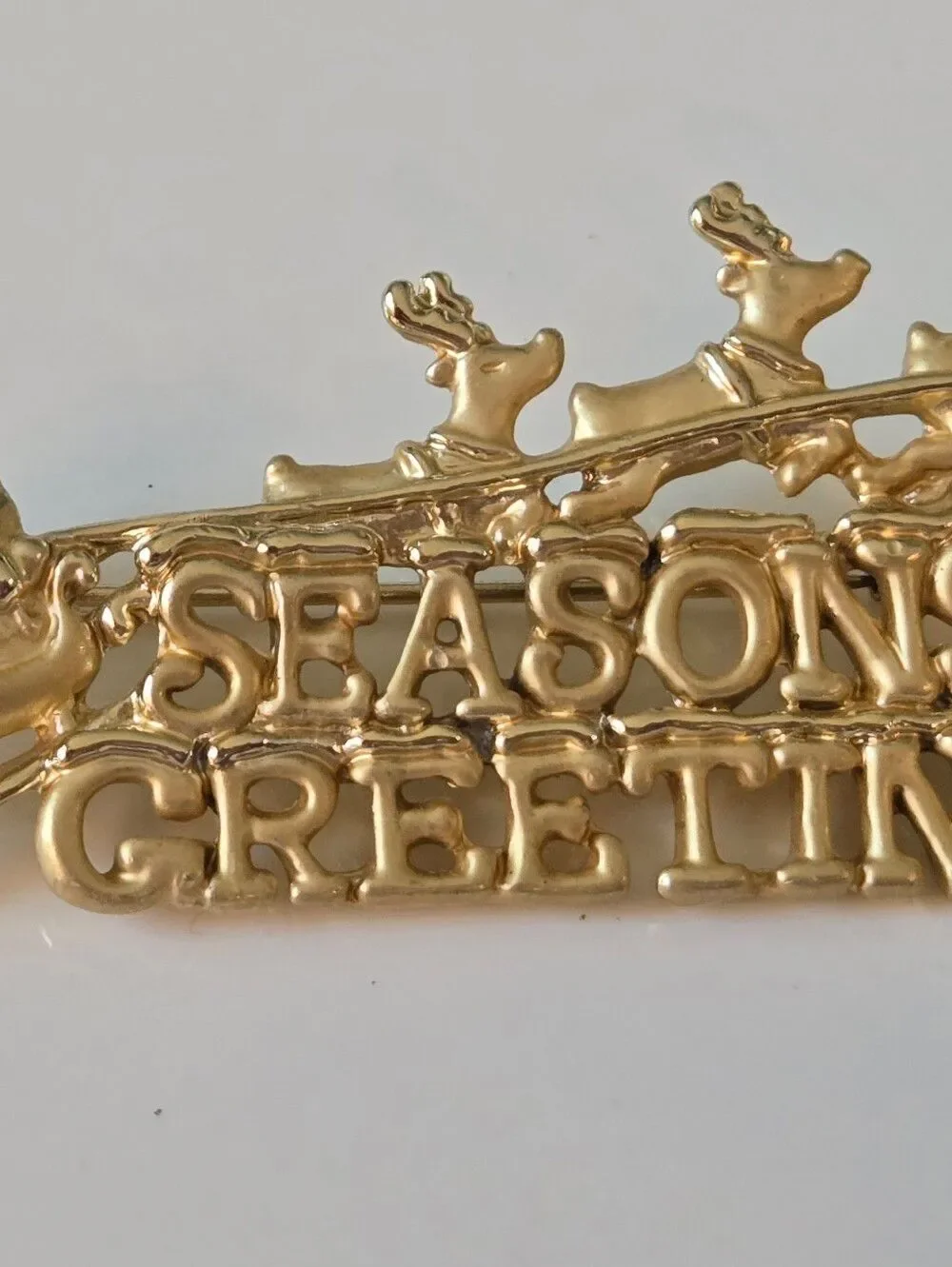 CAJC Gold 'Seasons Greetings' Holiday Pin